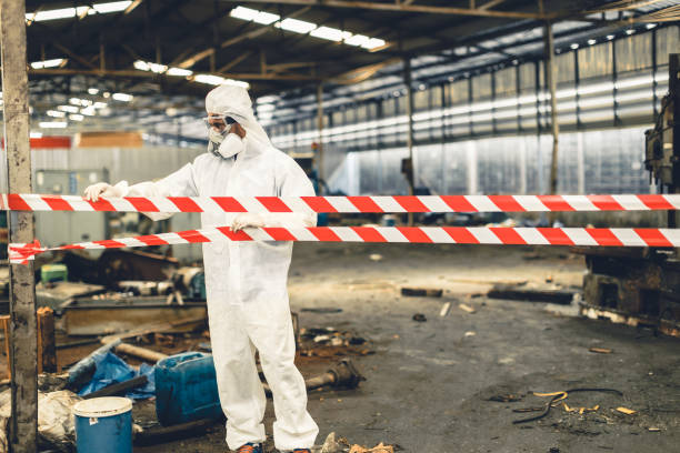 Professional Biohazard Cleanup technician working in Albany, TX